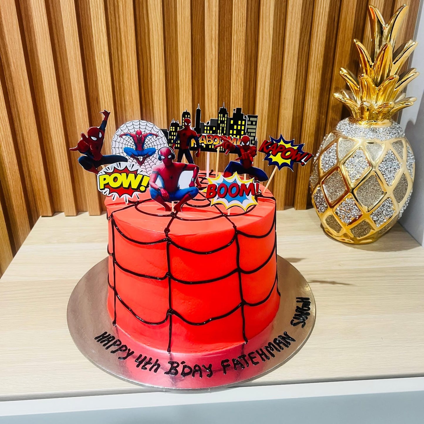 Spiderman Theme Cake