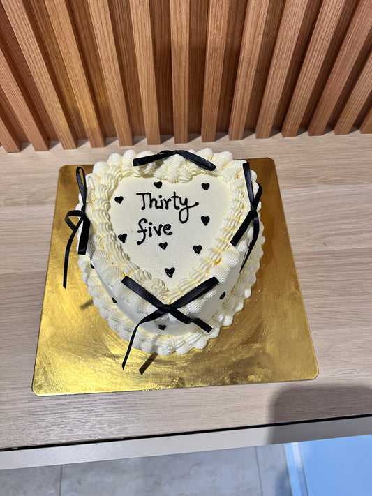 Black Ribbon Cake