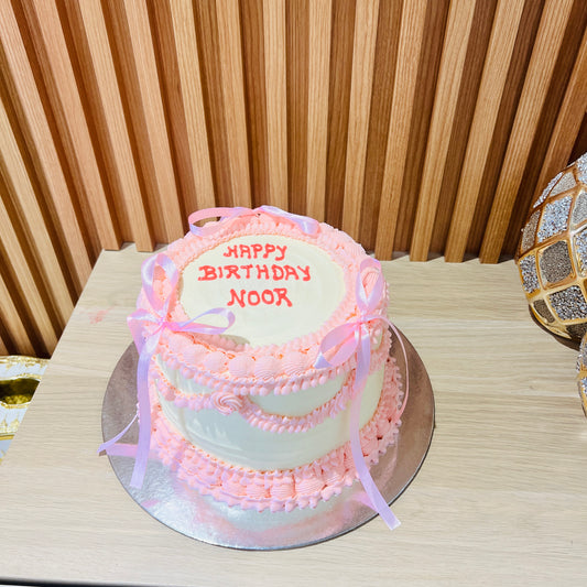 Pink Ribbon Cake