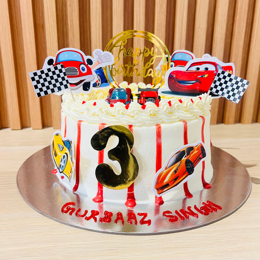 Cars Theme Cake