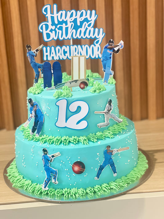 Cricket Theme Cake