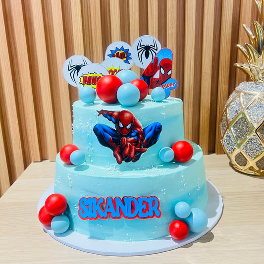 Spider Man Theme Cake