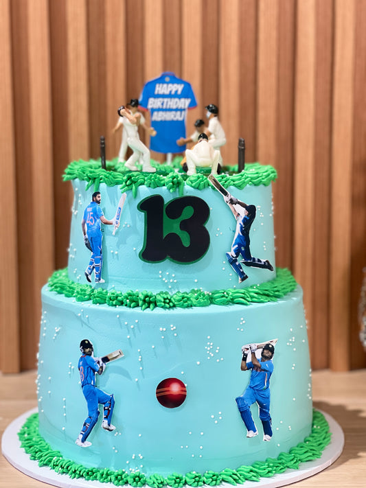 Cricket Theme Cake
