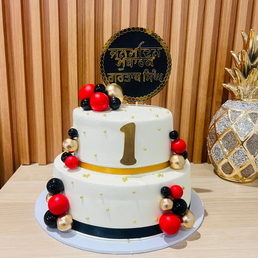 Gold&White Cake