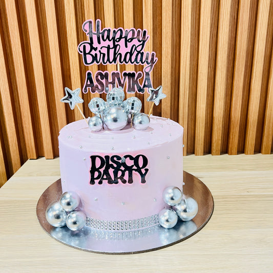 Disco Party Theme Cake