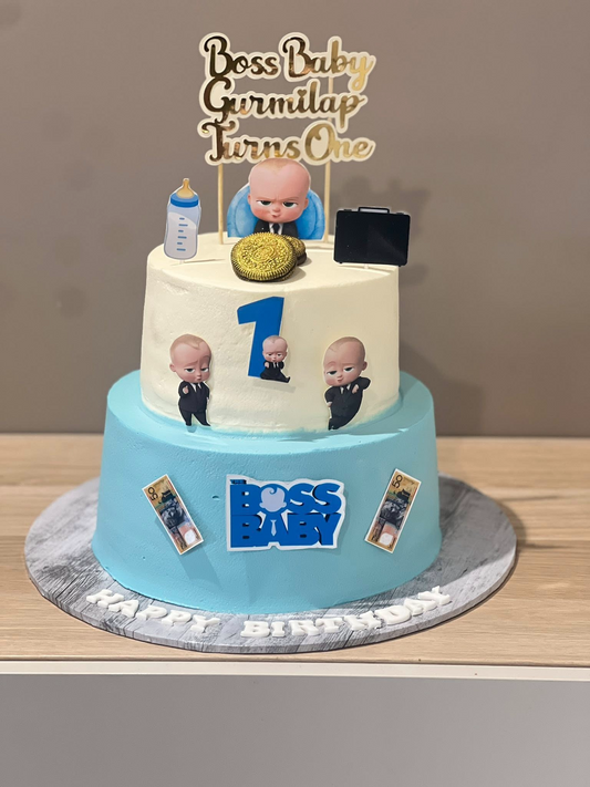 Boss Baby Theme Birthday Cake
