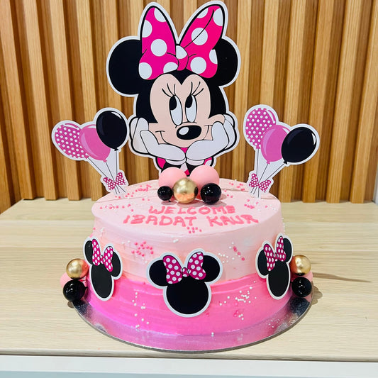 Miney Mouse Theme Birthday Cake