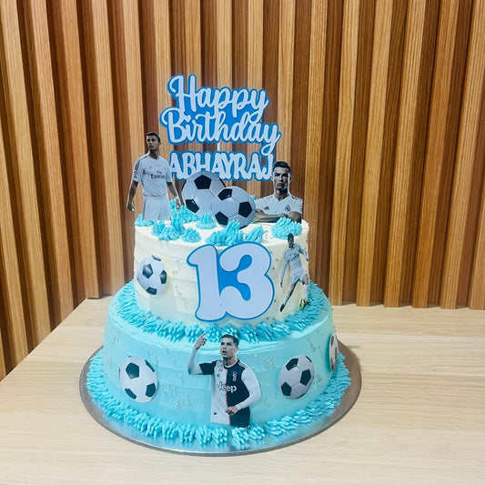 Ronaldo Soccer Theme Cake